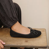 Cairo Black Lace Detail Ballet Flats