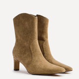 Calabasas Sand Western Heeled Boots