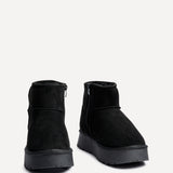 Cammie Black Platform Ankle Boots