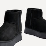 Cammie Black Platform Ankle Boots