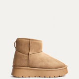 Cammie Chestnut Platform Ankle Boots