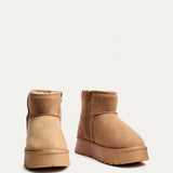 Cammie Chestnut Platform Ankle Boots