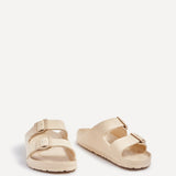 Candice Nude Slip On Slider Sandals