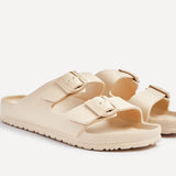 Candice Nude Slip On Slider Sandals