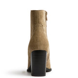 Canyon Sand Suede Leather Cowboy Ankle Boots