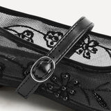 Caprice Black Mary Jane Flats