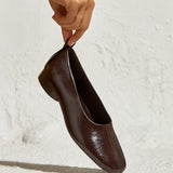 Capsule Brown Faux Leather Ballet Flats