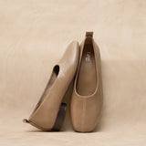 Capsule Camel Faux Leather Ballet Flats