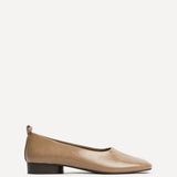 Capsule Camel Faux Leather Ballet Flats