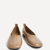 Capsule Camel Faux Leather Ballet Flats