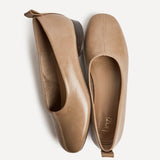 Capsule Camel Faux Leather Ballet Flats