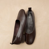 Capsule Brown Faux Leather Ballet Flats