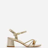Carnation Gold Diamante Heeled Sandals