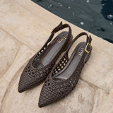 Carolina Brown Faux Leather Ballet Flats
