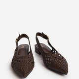 Carolina Brown Faux Leather Ballet Flats