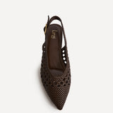 Carolina Brown Faux Leather Ballet Flats