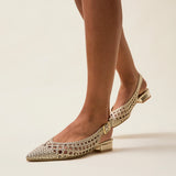 Carolina Gold Faux Leather Ballet Flats