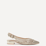 Carolina Gold Faux Leather Ballet Flats