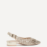 Carolina Gold Faux Leather Ballet Flats