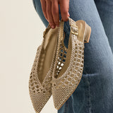 Carolina Gold Faux Leather Ballet Flats