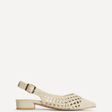 Carolina Ivory Faux Leather Ballet Flats