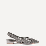Carolina Pewter Faux Leather Ballet Flats