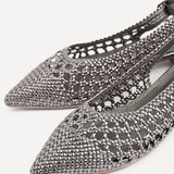 Carolina Pewter Faux Leather Ballet Flats