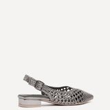 Carolina Pewter Faux Leather Ballet Flats