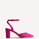 Carrie Fuchsia Faux Suede Court Heels