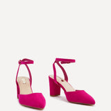 Carrie Fuchsia Faux Suede Court Heels
