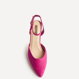 Carrie Fuchsia Faux Suede Court Heels