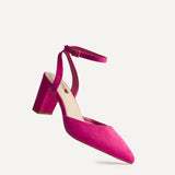 Carrie Fuchsia Faux Suede Court Heels