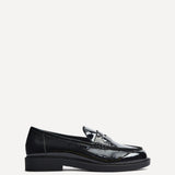 Cartia Wide Fit Black Patent Loafers