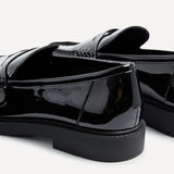 Cartia Wide Fit Black Patent Loafers