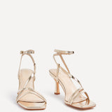 Cassie Wide Fit Gold Strappy Heels