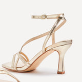 Cassie Wide Fit Gold Strappy Heels