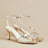 Cassie Wide Fit Gold Strappy Heels