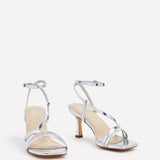 Cassie Wide Fit Silver Strappy Heels