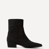 Chalet Black Faux Suede Ankle Boots