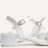 Chapel Bridal Ivory Satin Heeled Sandals