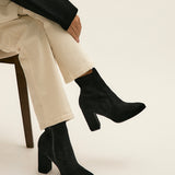 Chapter Black Block Heel Ankle Boots