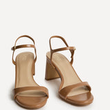 Charisma Camel Faux Leather Heeled Sandals