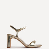 Charisma Gold Faux Leather Heeled Sandals