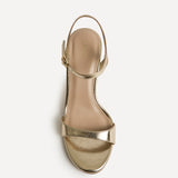 Charisma Gold Faux Leather Heeled Sandals