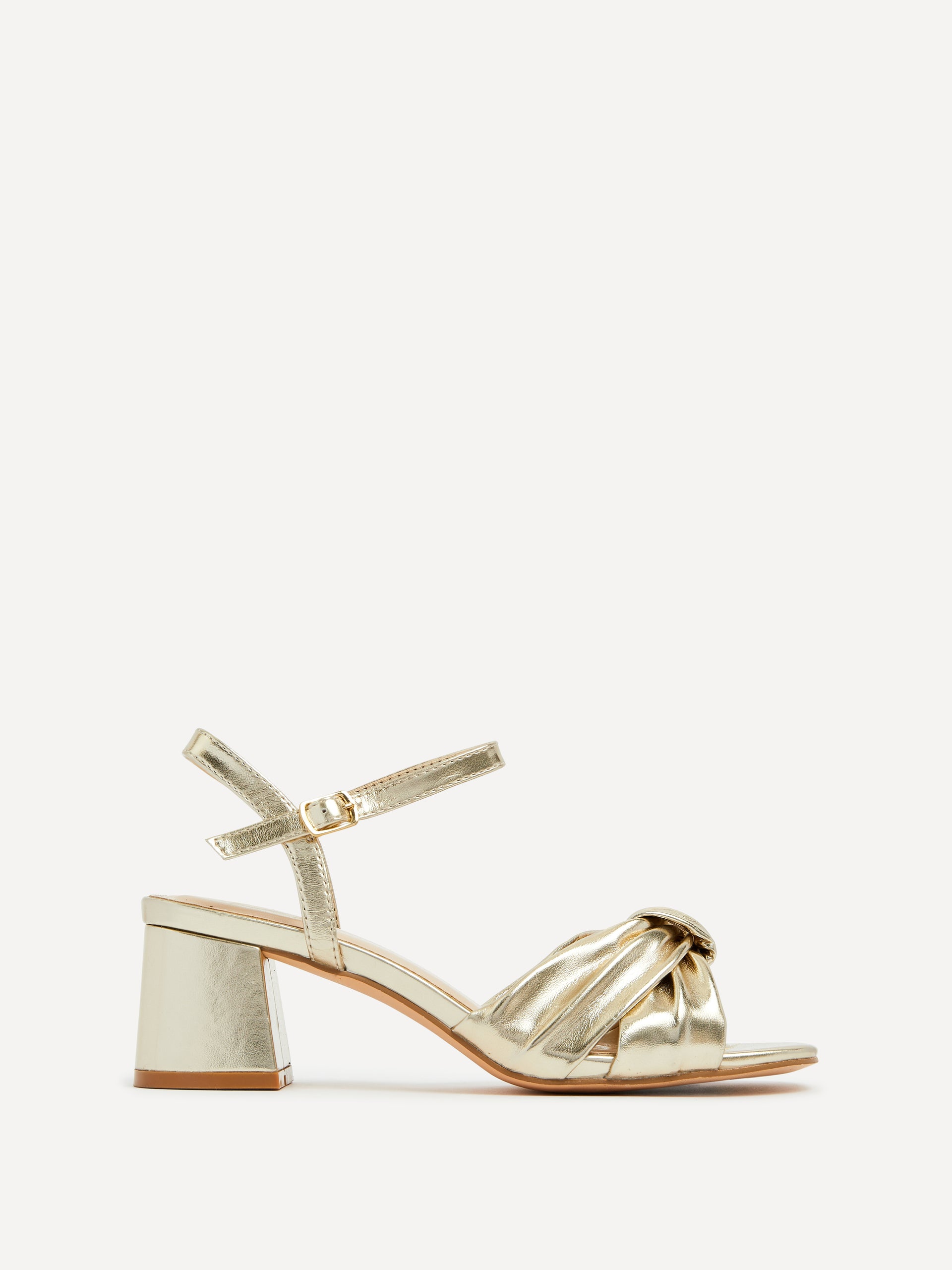 Charlotte Faux Leather Knotted Heels