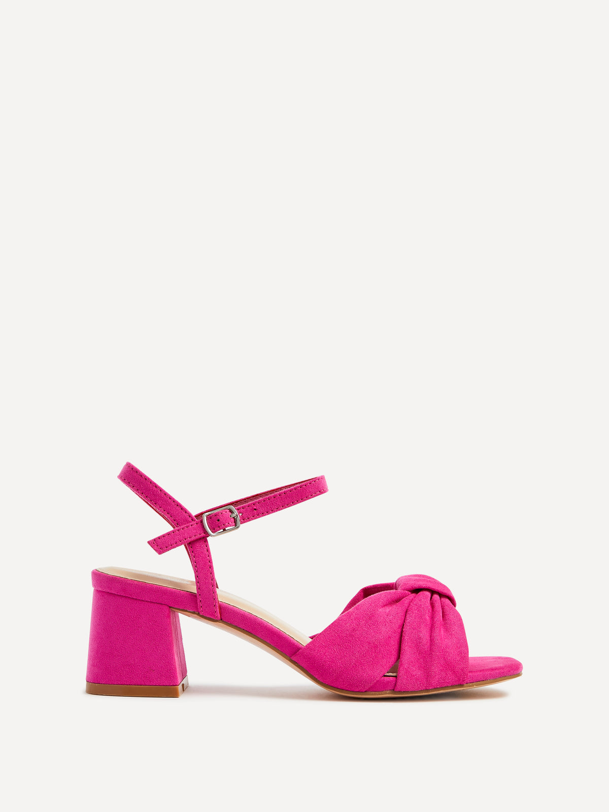Charlotte Faux Suede Knotted Heels