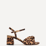 Charlotte Leopard Print Knotted Heels
