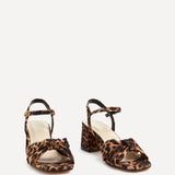 Charlotte Leopard Print Knotted Heels