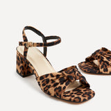 Charlotte Leopard Print Knotted Heels