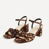 Charlotte Leopard Print Knotted Heels